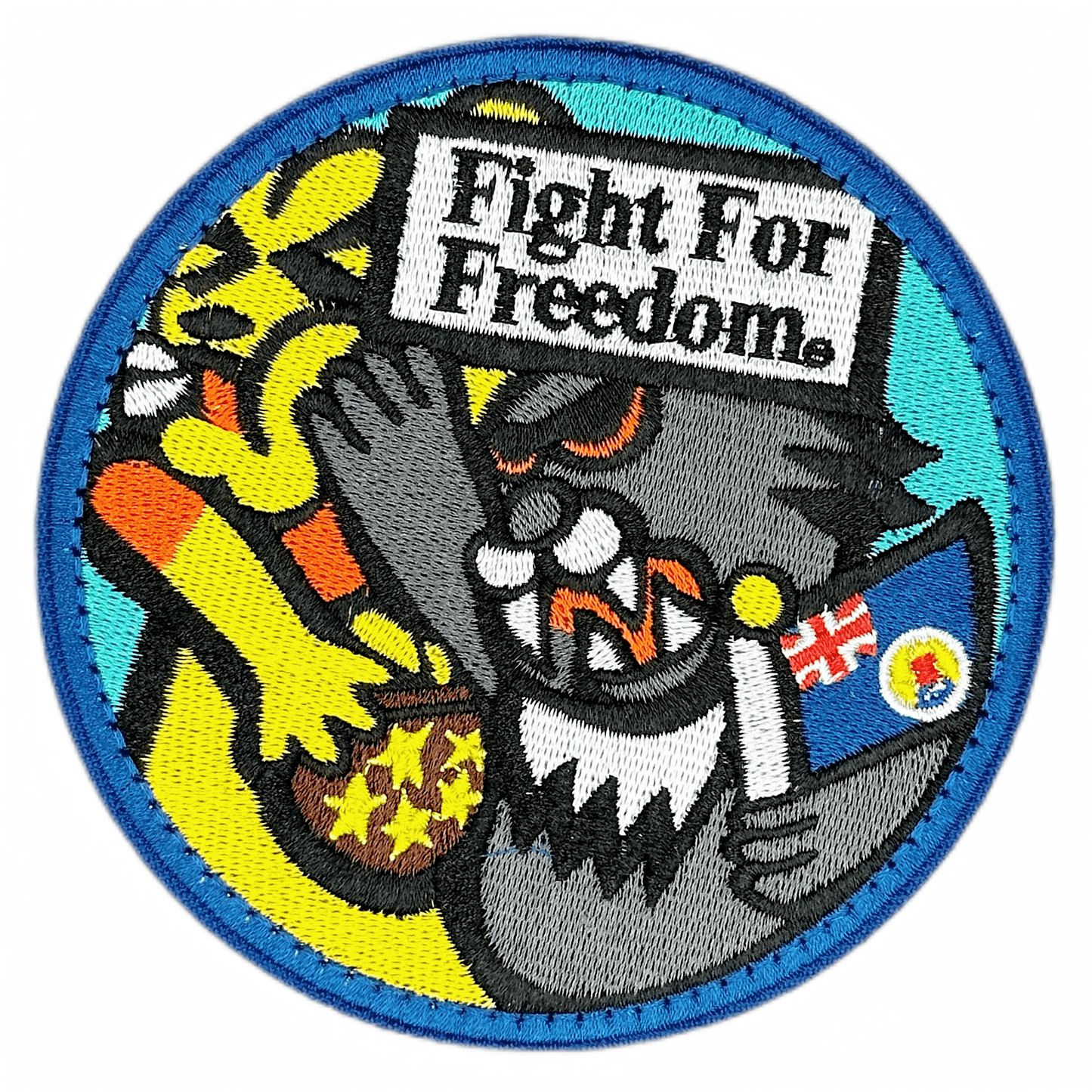 FIGHT FOR FREEDOM EMBROIDERED VELCRO