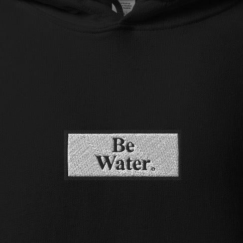 BE WATER BOX LOGO HOODIE