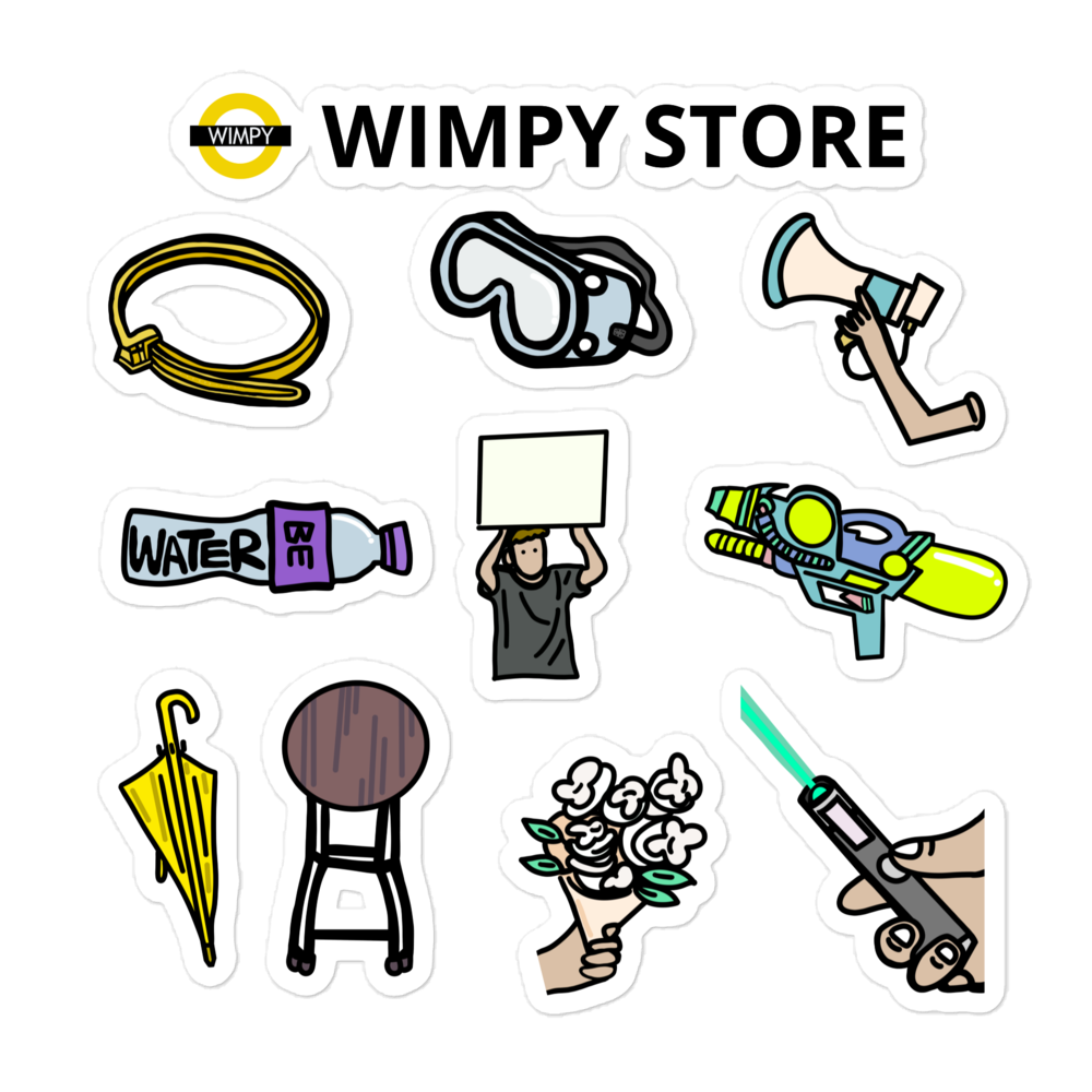 Wimpy Sticker TOP10 PROHIBITED WEAPONS STICKERS – Wimpy Store